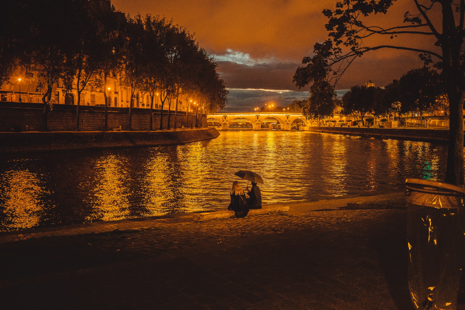Person sitting alone in quiet reflection